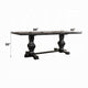 Clarence Dining Table | Rectangular Top | Double Pedestal | Vintage Black