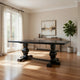 Clarence Dining Table | Rectangular Top | Double Pedestal | Vintage Black