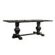 Clarence Dining Table | Rectangular Top | Double Pedestal | Vintage Black