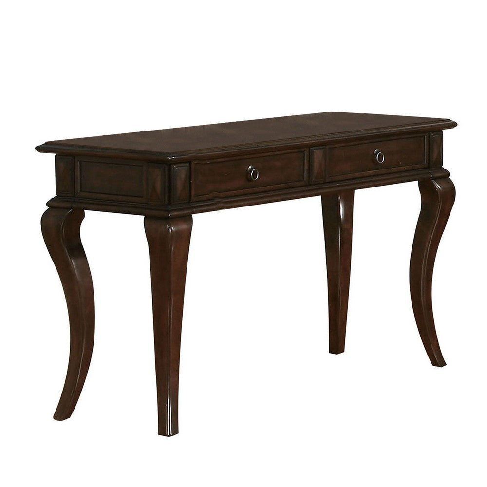 Nova Sofa Table | Transitional Wood & Metal | Drawers | Brown