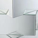 Celeste End Table | Mirror & Glass | Geometric Base | Silver