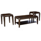 Docila 3Pc Pack Coffee/End Table Set, Walnut By Casagear Home