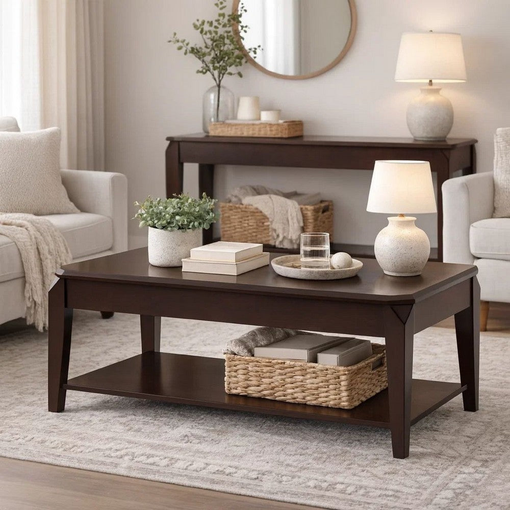 Arden Coffee Table | Lift Top | Walnut Brown