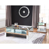 Wood and Mirror Coffee Table with Studded Faux Crystals Clear AMF-81470