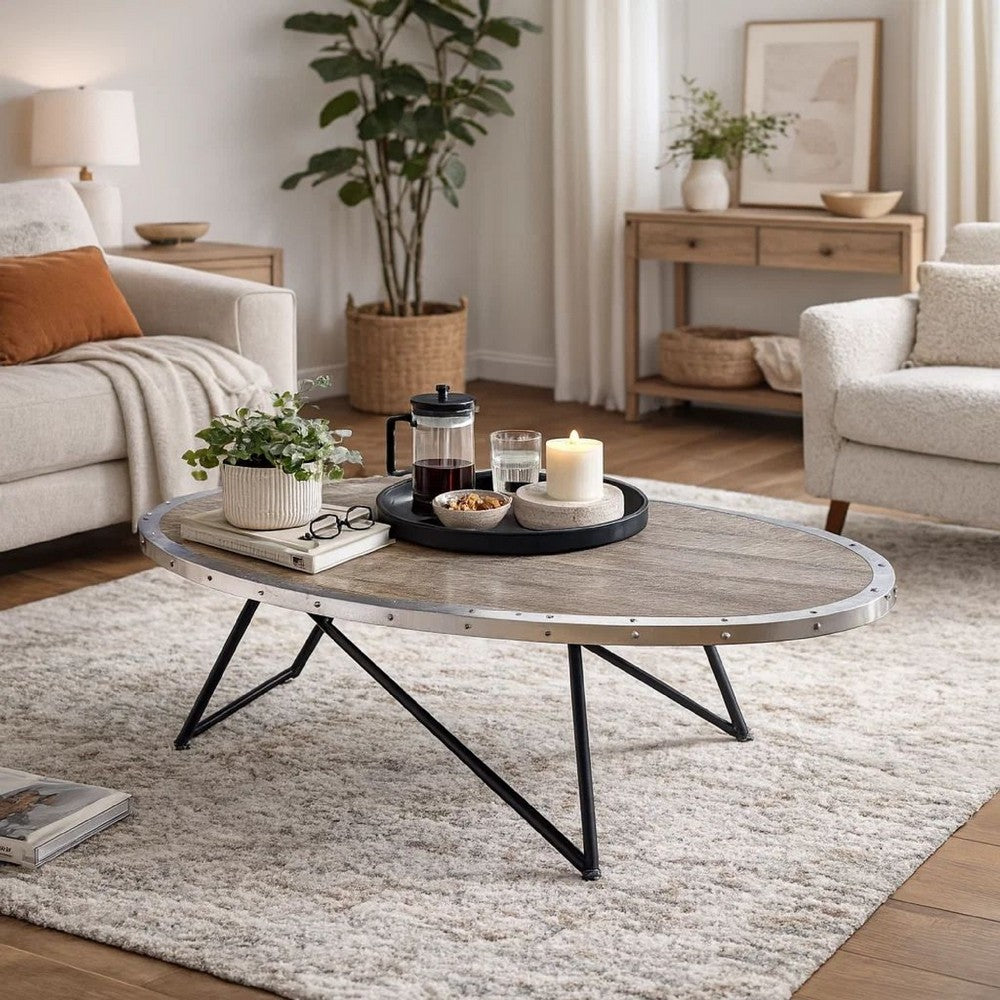 Preston Coffee Table | Vintage Finish | Weathered Gray Oak