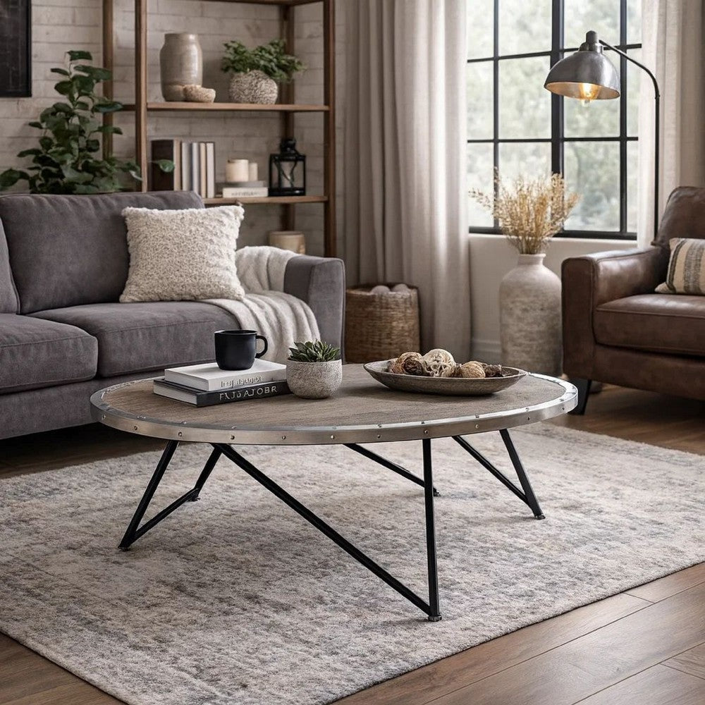 Preston Coffee Table | Vintage Finish | Weathered Gray Oak