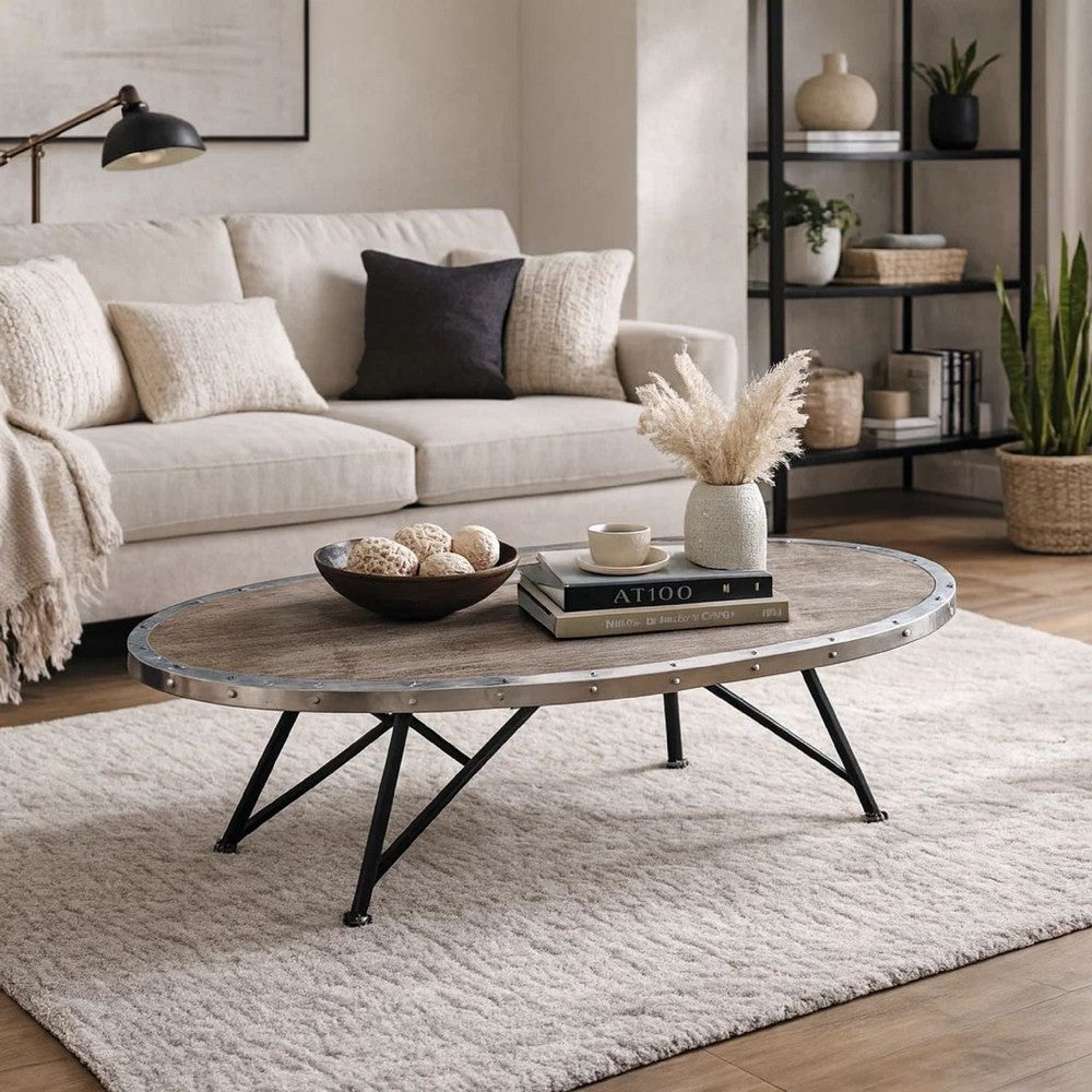 Preston Coffee Table | Vintage Finish | Weathered Gray Oak