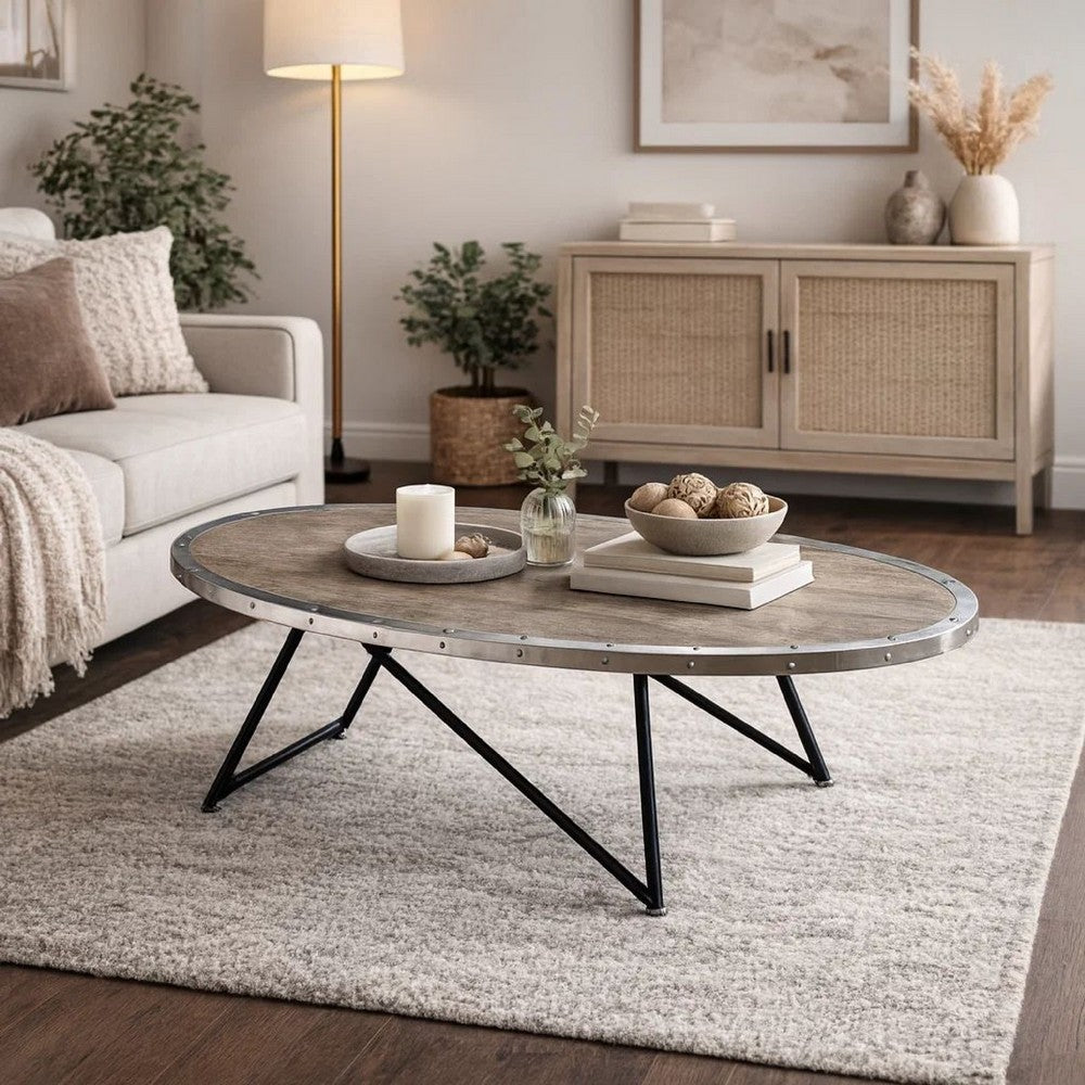 Preston Coffee Table | Vintage Finish | Weathered Gray Oak