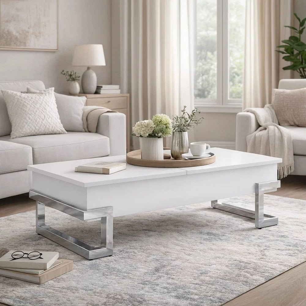 Arden Coffee Table | Lift Top | Storage Space | White