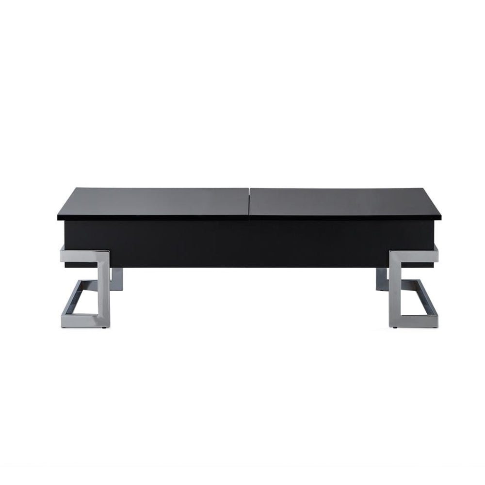 Wooden Coffee Table With Lift Top Storage Space, Black