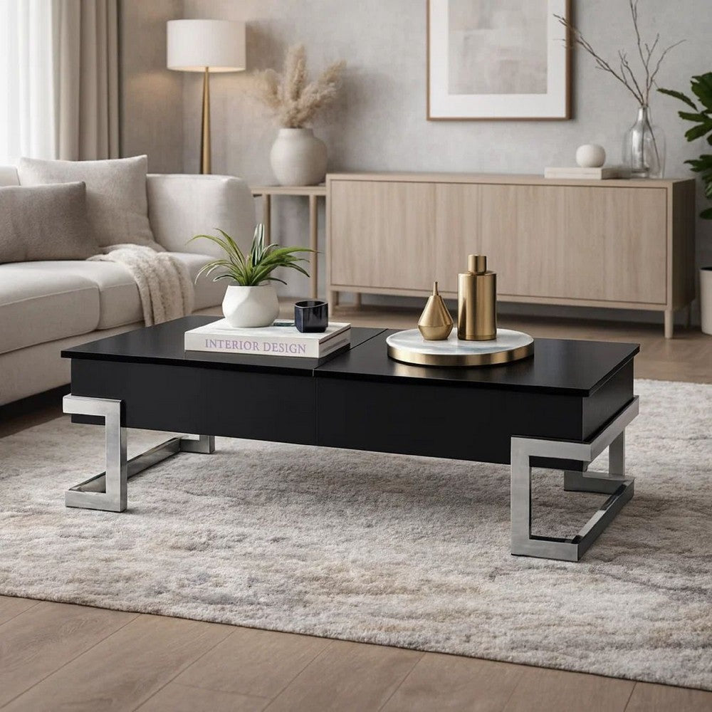 Arden Coffee Table | Lift Top | Storage Space | Black
