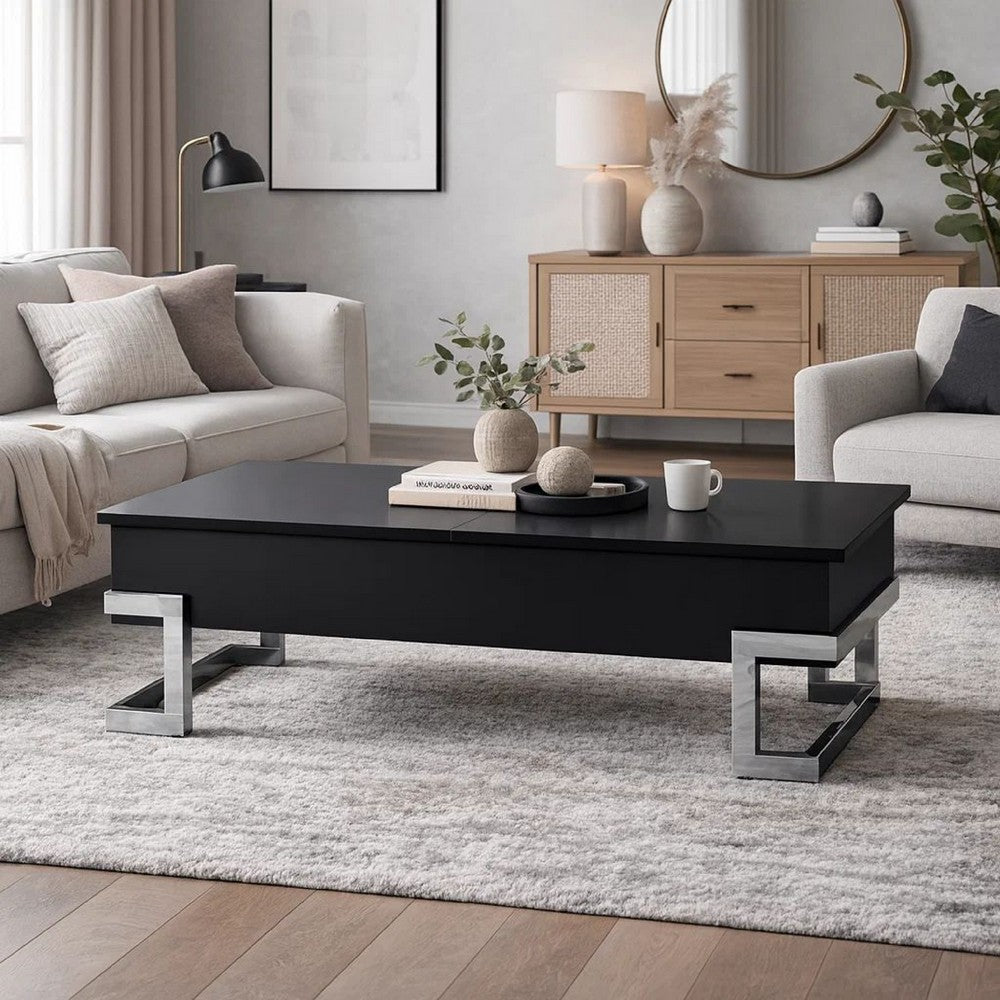 Arden Coffee Table | Lift Top | Storage Space | Black