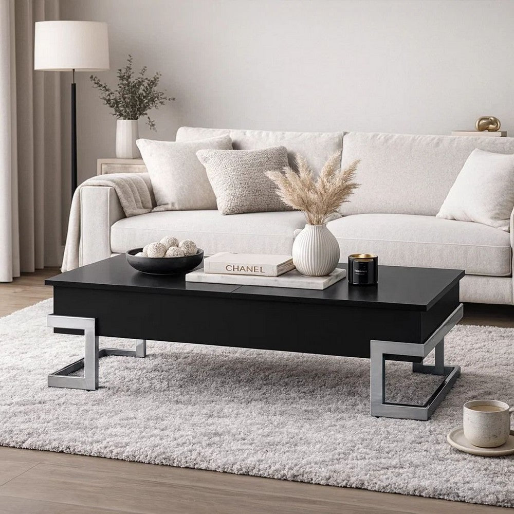 Arden Coffee Table | Lift Top | Storage Space | Black