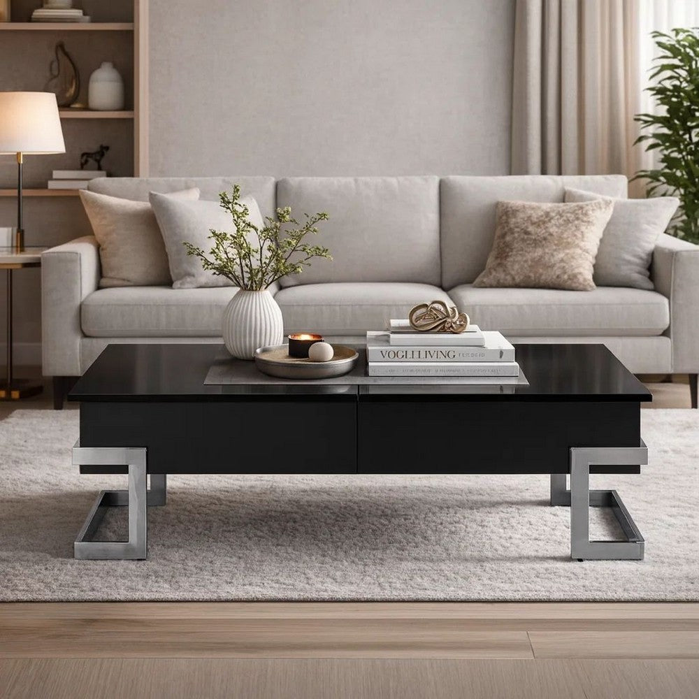 Arden Coffee Table | Lift Top | Storage Space | Black