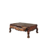 Wooden Coffee Table with Two Drawers in Cherry Oak Brown By Casagear Home