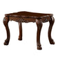 Traditional Wooden End Table with Claw Feet, Cherry Oak Brown - 82096