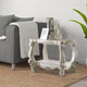 Wooden End Table with Bottom Shelf in White AMF-82124