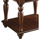 Wooden End Table with 1 Drawer and 1 Bottom Shelf, Walnut Brown
