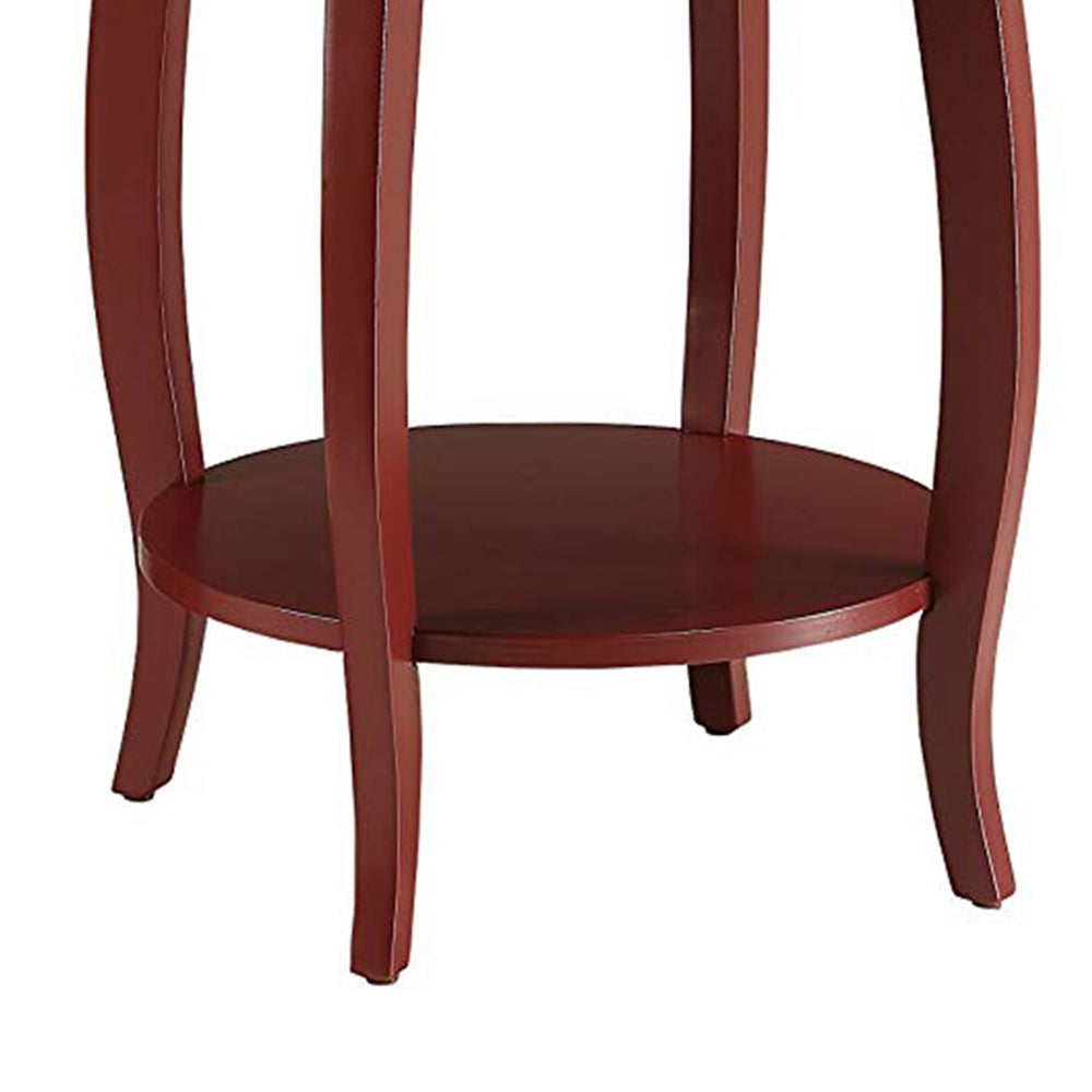 Trendy Side Table, Red By ACME By Casagear Home
