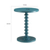 Astonishing Side Table With Round Top, Teal Blue