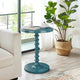 Nova Side Table | Round Top | Sleek Design | Teal Blue
