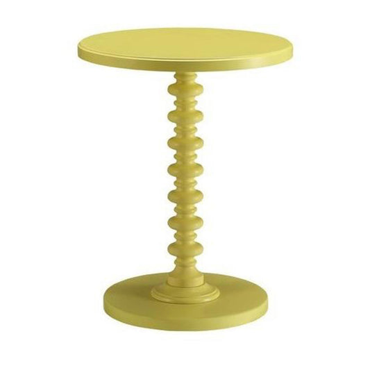 Acton Side Table With Round Top, Yellow