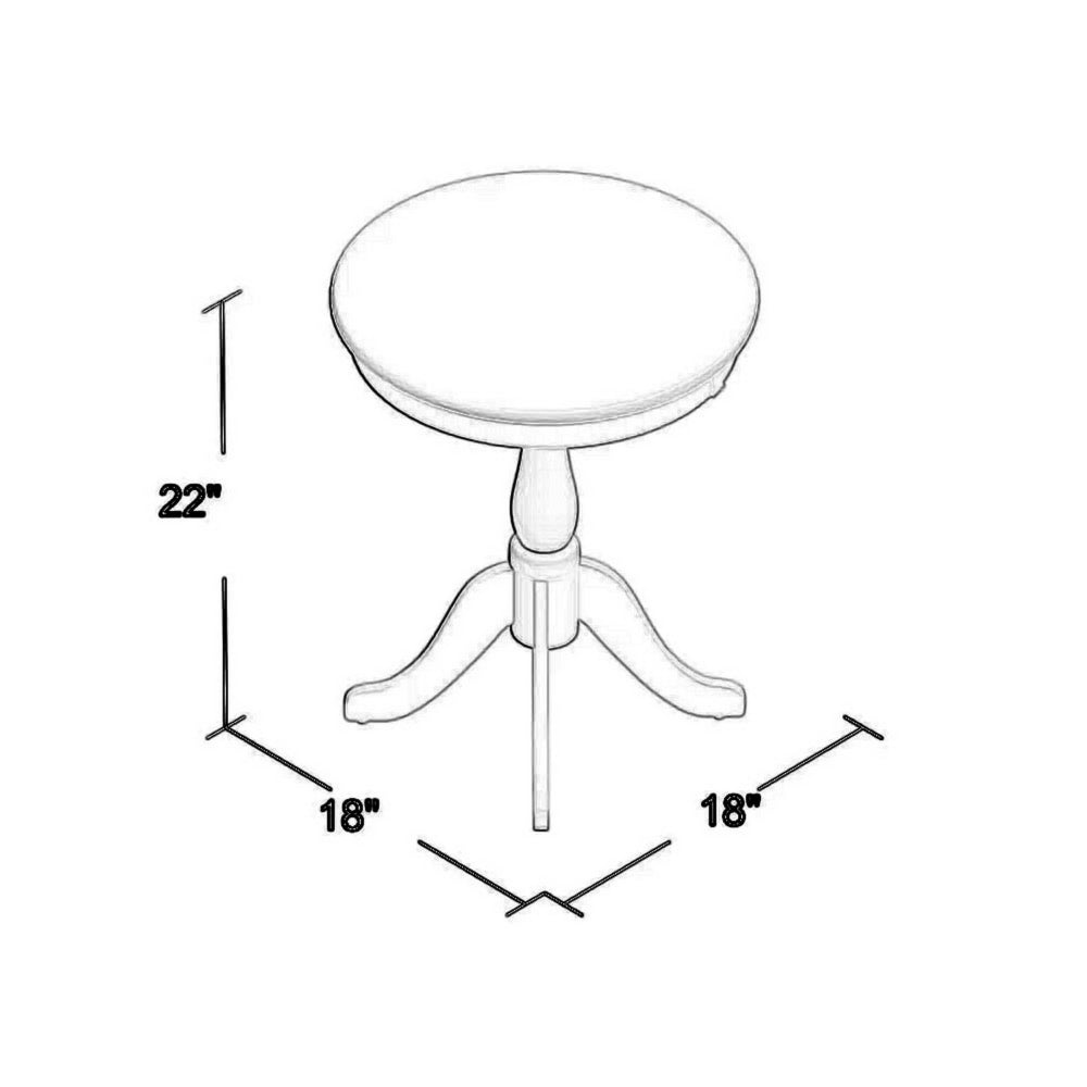 Astonishing Side Table With Round Top, White By ACME
