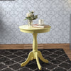 Clairmont Side Table | Round Top | Pedestal Base | Yellow
