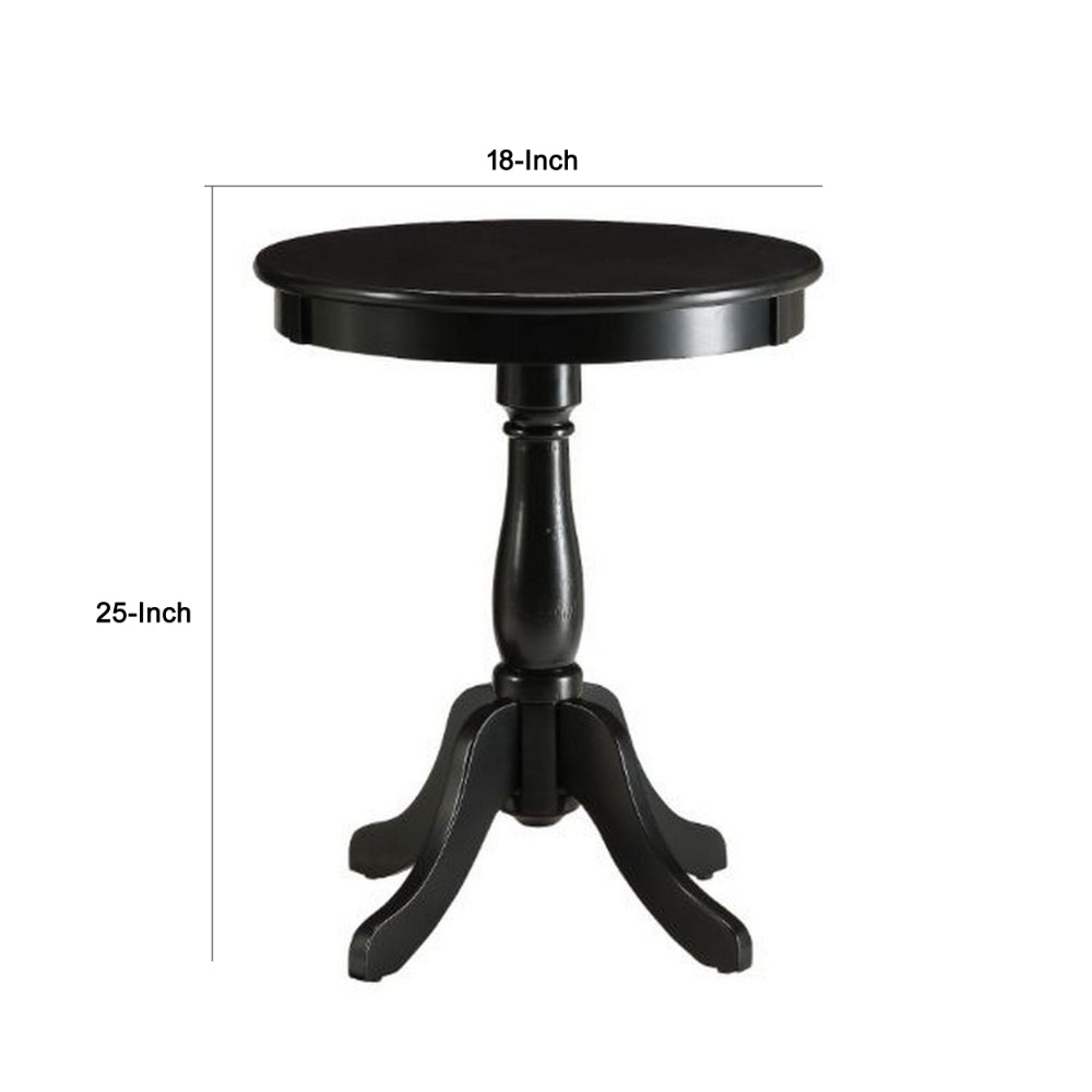 Astonishing Side Table With Round Top Black AMF-82808