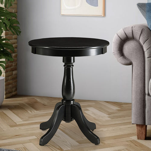 Nova Side Table | Round Top | Sleek Design | Black