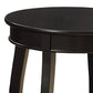 1 Drawer Round Shape Wooden End Table with Cabriole Legs Espresso Brown AMF-82812