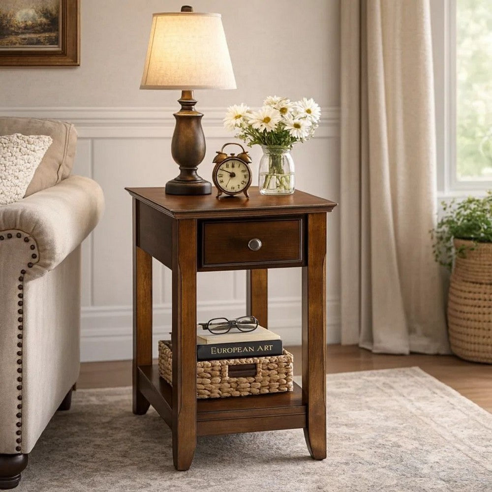 Nova Side Table | Smart Looking | Walnut Brown