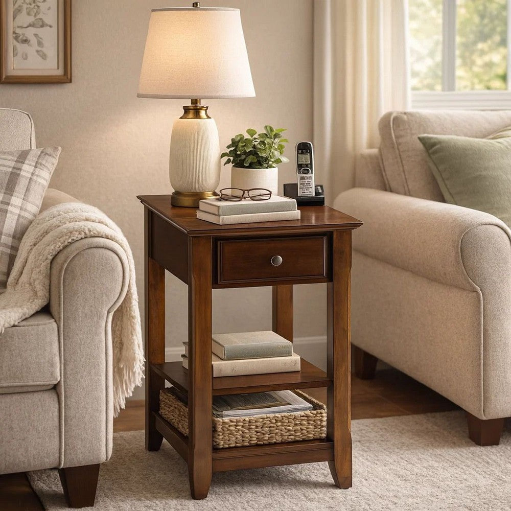 Nova Side Table | Smart Looking | Walnut Brown