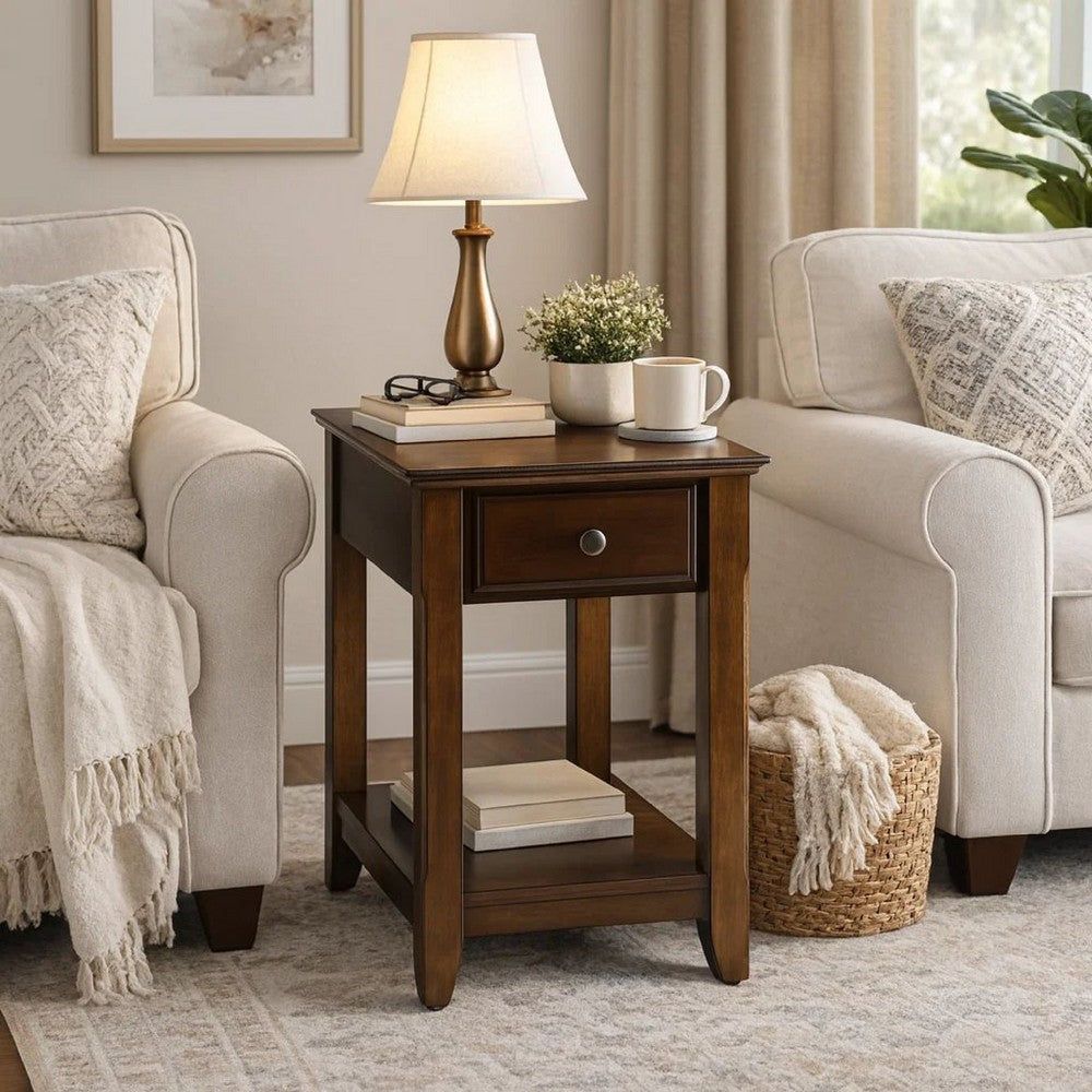 Nova Side Table | Smart Looking | Walnut Brown