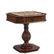Wooden Game Table with Drawer and Reversible Game Tray, Brown