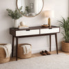 Beautiful Sofa Table | 2 Drawers | Espresso | White
