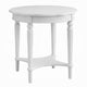 Fordon Wooden End Table Scalloped Round Top French Antique White Finish AMF-82912