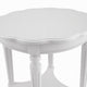 Fordon Wooden End Table Scalloped Round Top French Antique White Finish AMF-82912