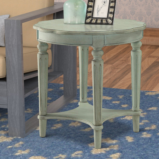 Fordon End Table, Antiqued Green