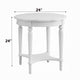 Fordon Wooden End Table Scalloped Round Top French Antique White Finish AMF-82912