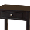 Wooden End Table with One Drawer and One Shelf Black AMF-82952