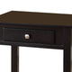 Wooden End Table with One Drawer and One Shelf Black AMF-82952
