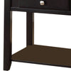 Wooden End Table with One Drawer and One Shelf Black AMF-82952
