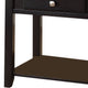 Wooden End Table with One Drawer and One Shelf Black AMF-82952