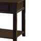 Wooden End Table with One Drawer and One Shelf Black AMF-82952