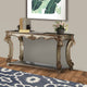 Wood Sofa Table | Bottom Shelf | Golden Brown