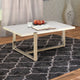 Modern Coffee Table | Faux Marble Top | 36" | White | Gold Metal Frame