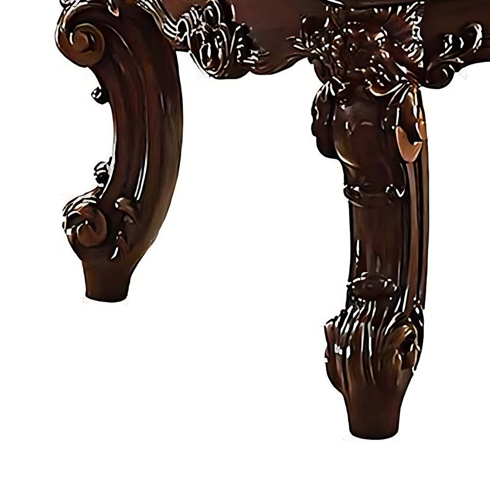 Coffee Table 36 Inch Rectangular Top Scrolled Legs Brown AMF-83130