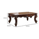 Coffee Table 36 Inch Rectangular Top Scrolled Legs Brown AMF-83130