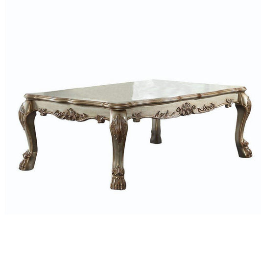 Wood Coffee Table in Gold Patina - ACME
